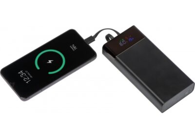 Power bank 20000 mAh MARBELLA MoLu - z logo z własnym nadrukiem, kolor czarny