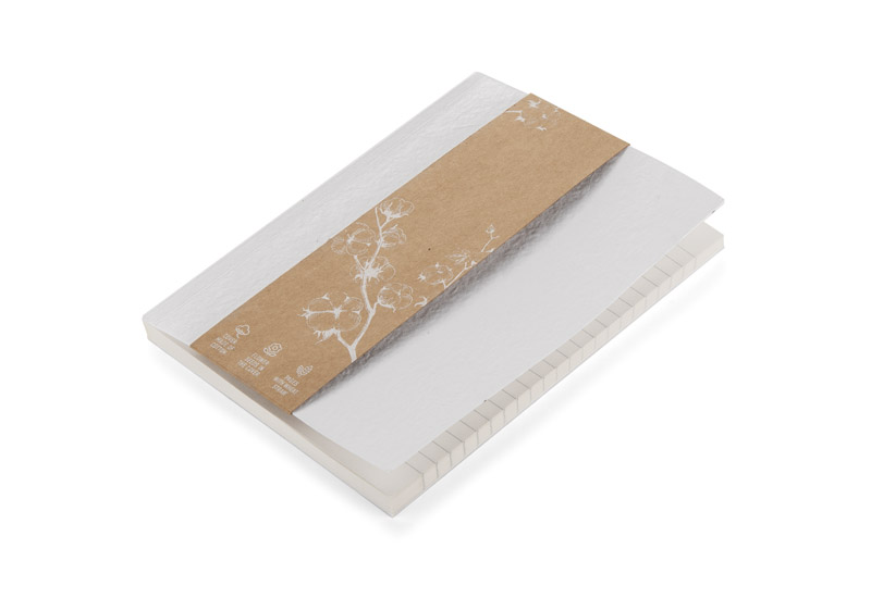 Notes MARIGOLD A5 z własnym nadrukiem, kolor biały