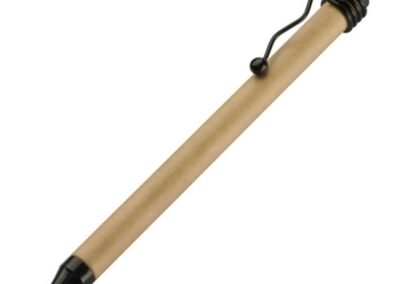 Długopis z tektury z recyklingu CRAMLINGTON - z logo z własnym nadrukiem, kolor czarny