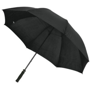 Parasol manualny XL Ø133 cm HURRICAN - z logo z własnym nadrukiem, kolor czarny