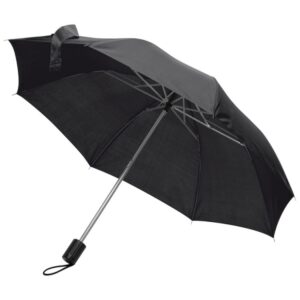 Parasol manualny Ø81 cm LILLE - z logo z własnym nadrukiem, kolor czarny