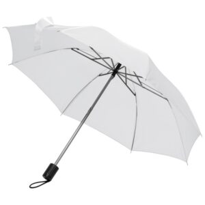 Parasol manualny Ø81 cm LILLE - z logo z własnym nadrukiem, kolor biały