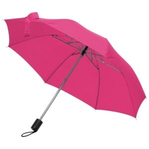 Parasol manualny Ø81 cm LILLE - z logo z własnym nadrukiem, kolor różowy