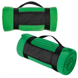 Koc z polaru NASHVILLE 170 g/m² - z logo z własnym nadrukiem, kolor zielony