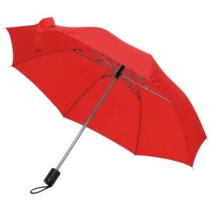 Parasol manualny Ø81 cm LILLE - z logo z własnym nadrukiem, kolor czerwony