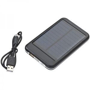 Power bank solarny 4000 mAh PHILADELPHIA - z logo z własnym nadrukiem, kolor czarny