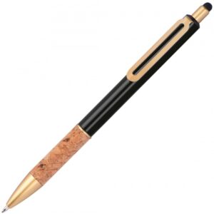 Długopis metalowy touch pen CAPRI - z logo z własnym nadrukiem, kolor czarny