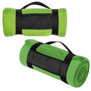 Koc z polaru NASHVILLE 170 g/m² - z logo z własnym nadrukiem, kolor jasnozielony