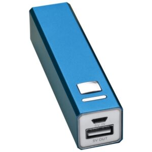 Power bank 2200 mAh PORT HOPE - z logo z własnym nadrukiem, kolor niebieski