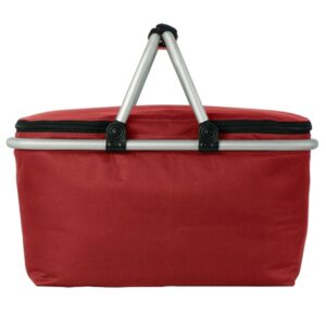 Kosz na zakupy termiczny LAVAL - z logo z własnym nadrukiem, kolor czerwony