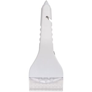 Skrobaczka do szyb 3w1 SNOWDON - z logo z własnym nadrukiem, kolor biały