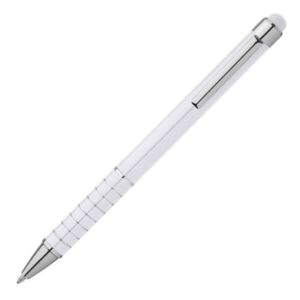 Długopis metalowy touch pen LUEBO - z logo z własnym nadrukiem, kolor biały