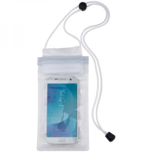 Etui na telefon SUNBURY - z logo z własnym nadrukiem, kolor przeźroczysty