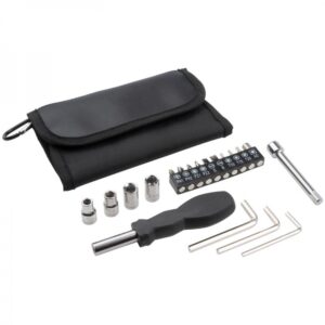 Zestaw narzędzi ESSEX - z logo z własnym nadrukiem, kolor czarny