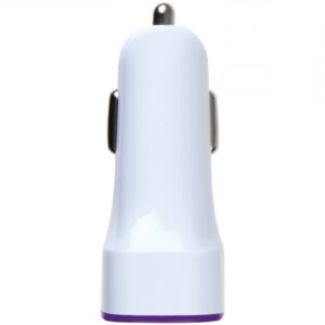 Ładowarka samochodowa USB FRUIT - z logo z własnym nadrukiem, kolor fioletowy