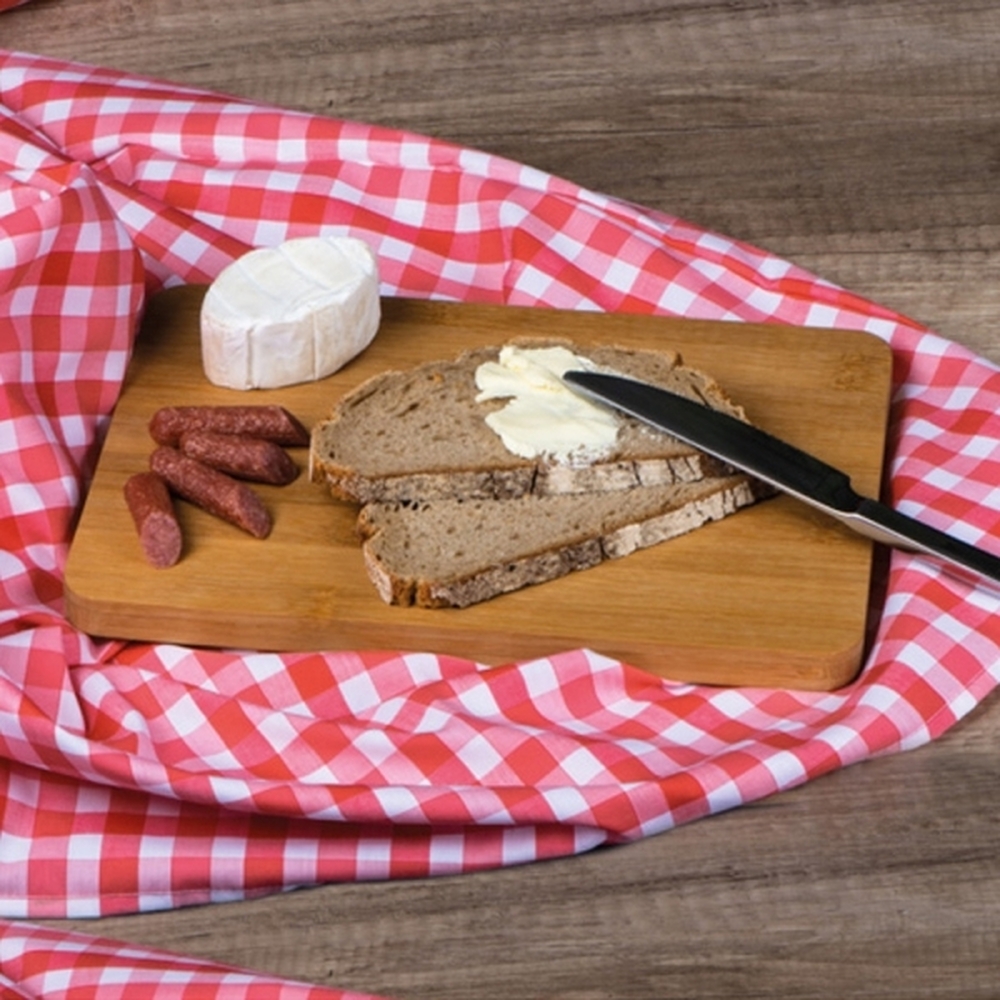 Deska kuchenna bambusowa BRESSANONE - z logo z własnym nadrukiem, kolor beżowy