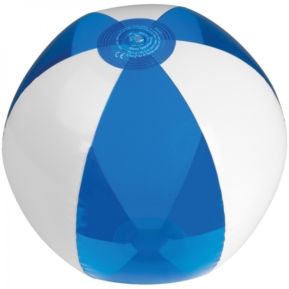 Piłka plażowa Ø 26cm MONTEPULCIANO - z logo z własnym nadrukiem, kolor niebieski