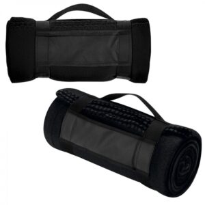 Koc z polaru NASHVILLE 170 g/m² - z logo z własnym nadrukiem, kolor czarny