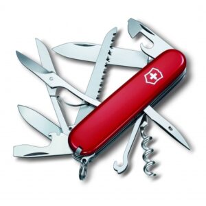 Scyzoryk Huntsman Victorinox - z logo z własnym nadrukiem, kolor czerwony