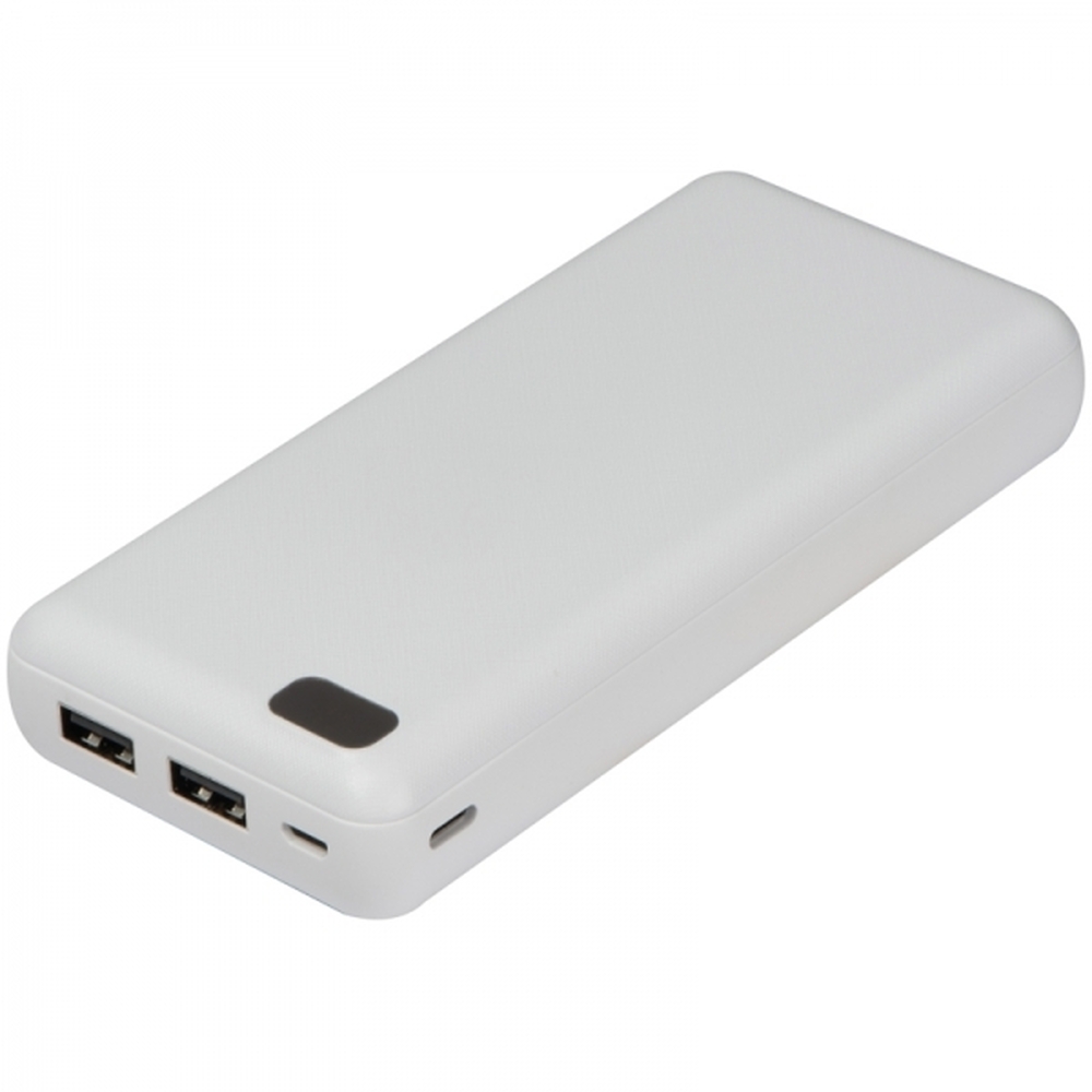 Power bank 20000 mAh CRACOW - z logo z własnym nadrukiem, kolor biały