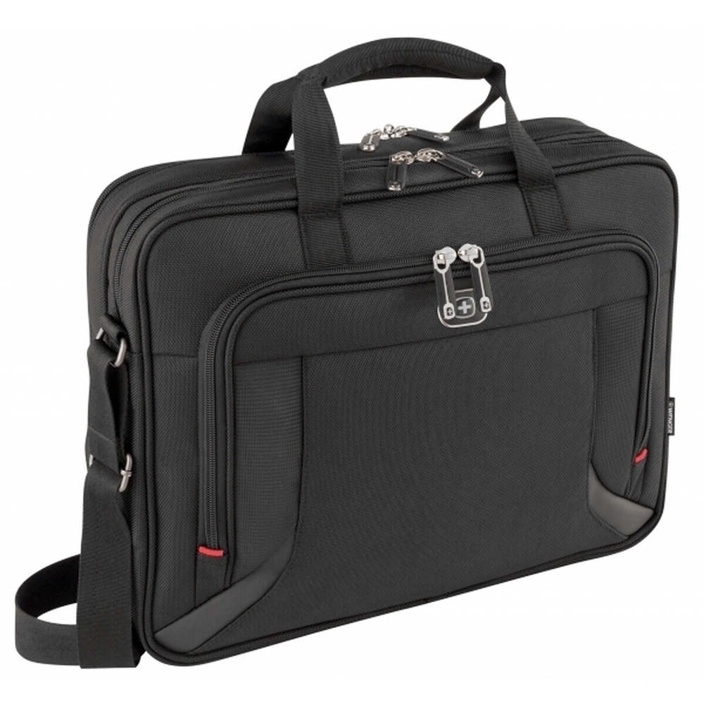 Torba na laptopa Wenger Prospectus 16'' - z logo z własnym nadrukiem, kolor czarny