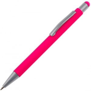 Długopis metalowy touch pen SALT LAKE CITY - z logo z własnym nadrukiem, kolor różowy
