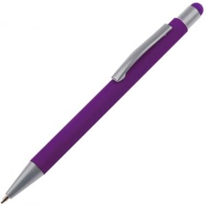 Długopis metalowy touch pen SALT LAKE CITY - z logo z własnym nadrukiem, kolor fioletowy