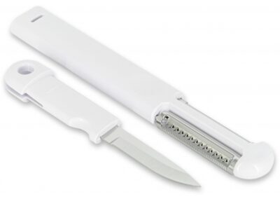 Przybory kuchenne 3w1 AARSCHOT - z logo z własnym nadrukiem, kolor biały