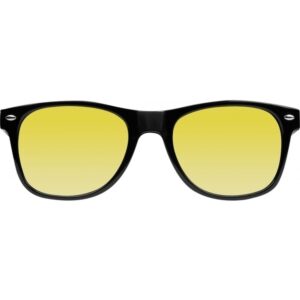 Okulary przeciwsłoneczne NIVELLES - z logo z własnym nadrukiem, kolor żółty