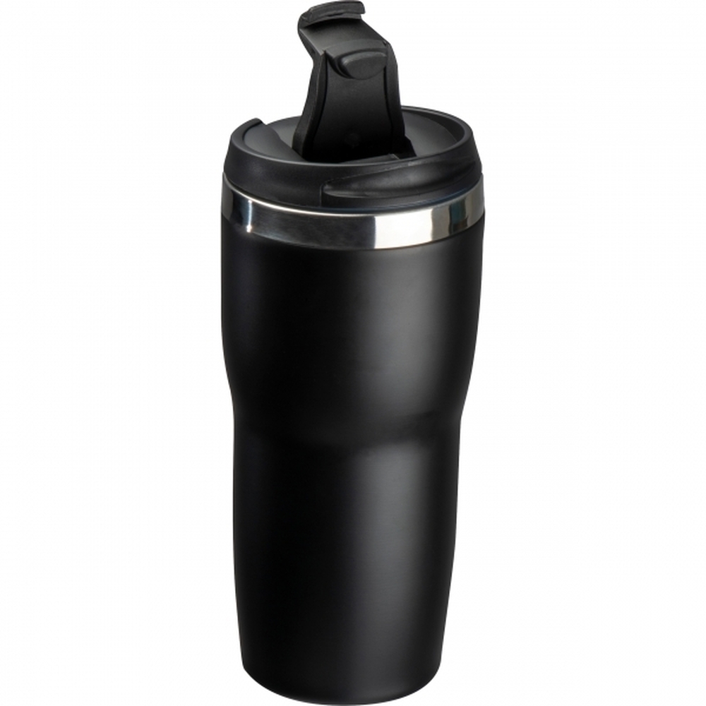 Kubek termiczny ZADAR 400 ml - z logo z własnym nadrukiem, kolor czarny