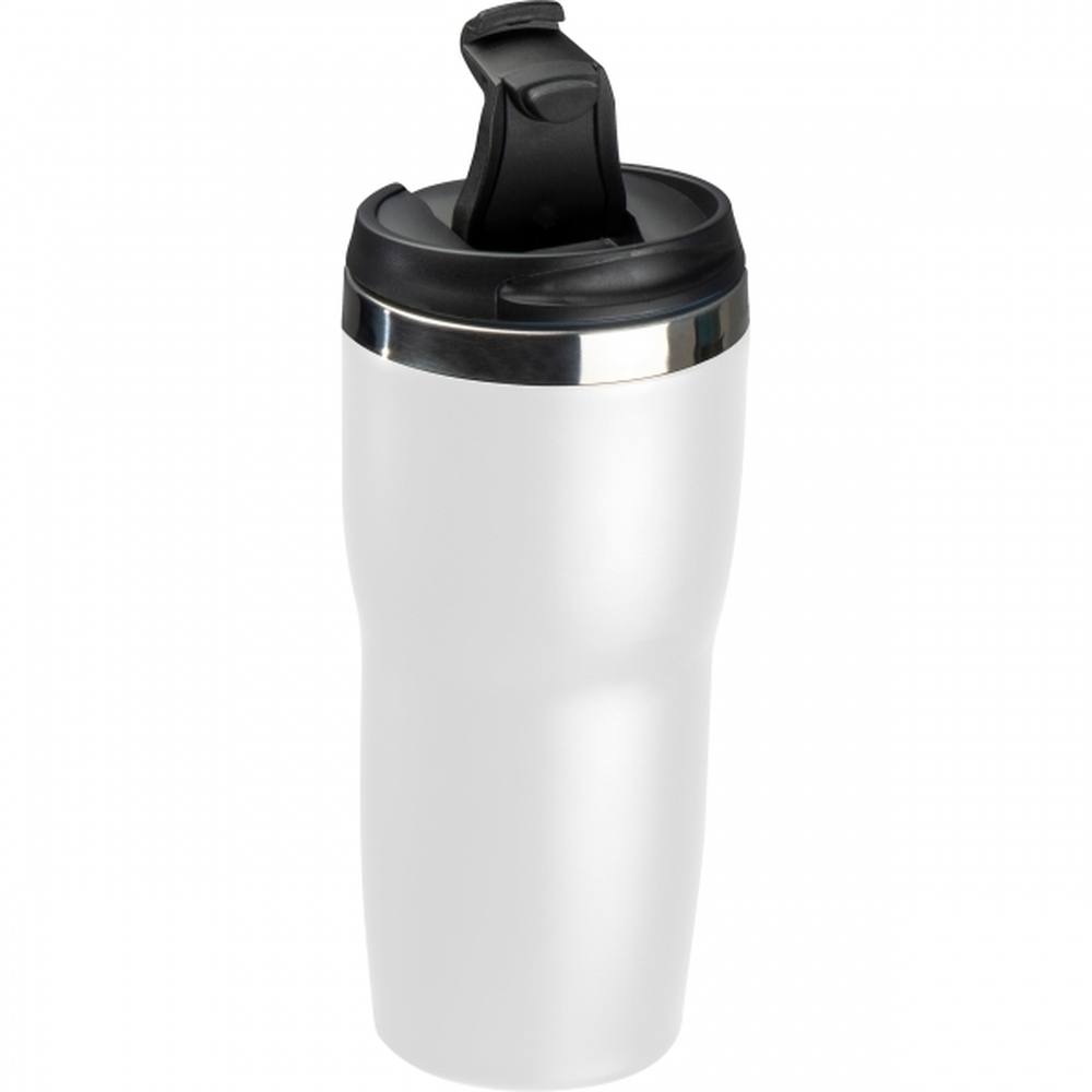 Kubek termiczny ZADAR 400 ml - z logo z własnym nadrukiem, kolor biały