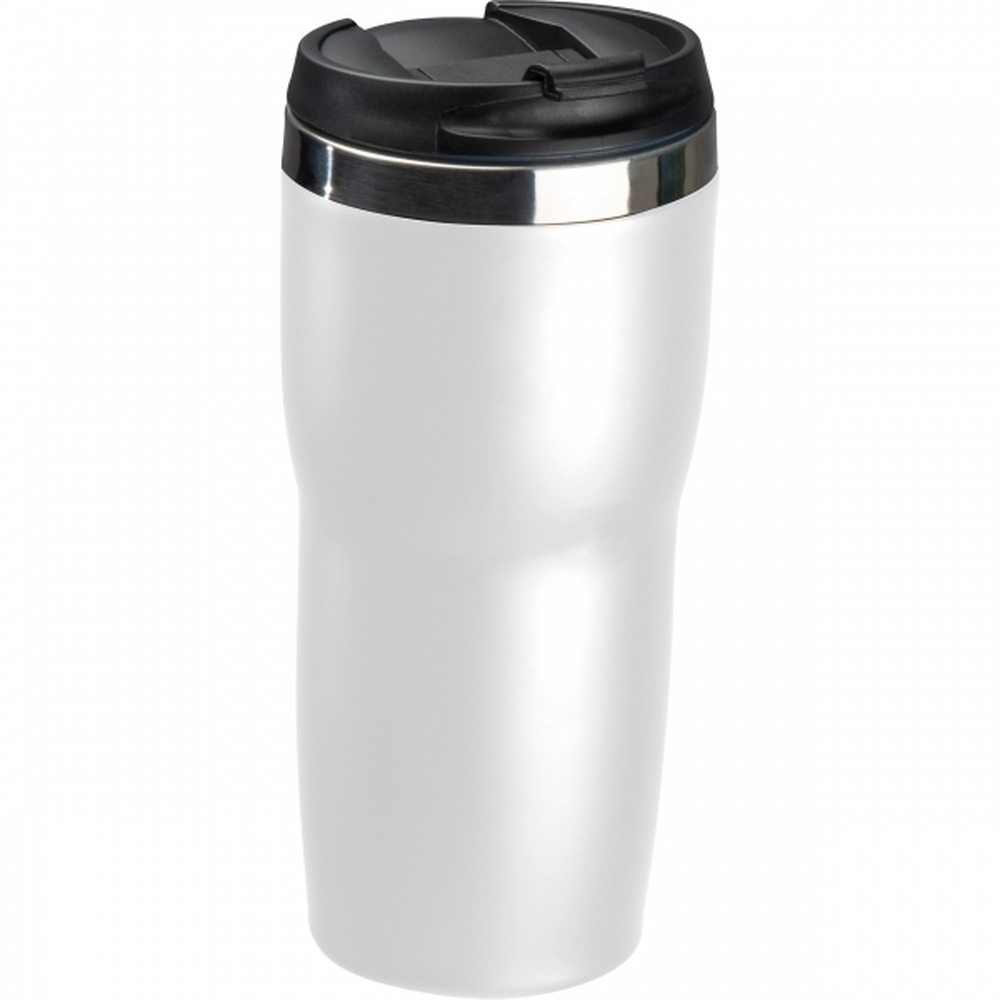 Kubek termiczny ZADAR 400 ml - z logo z własnym nadrukiem, kolor biały