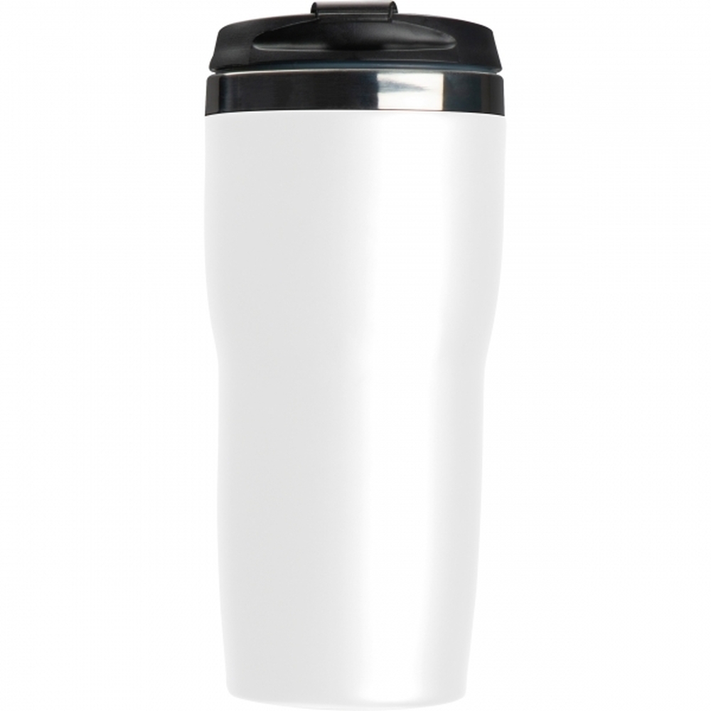 Kubek termiczny ZADAR 400 ml - z logo z własnym nadrukiem, kolor biały