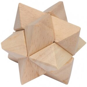 Puzzle drewniane TOULOUSE - z logo z własnym nadrukiem, kolor beżowy
