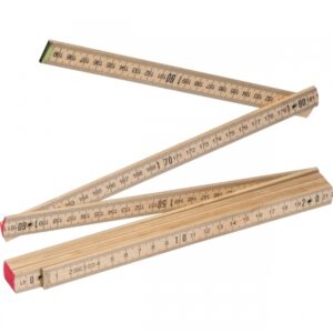 Miarka składana 2m ST. GALLEN - z logo z własnym nadrukiem, kolor beżowy