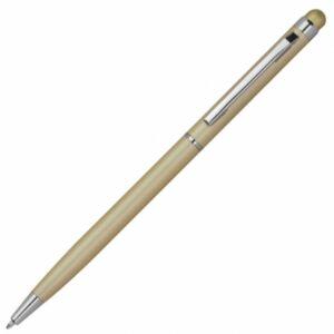 Długopis metalowy touch pen CATANIA - z logo z własnym nadrukiem, kolor złoty
