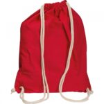 czerwony Worek sportowy bawełniany 140 g/m2 CARLSBAD – z logo