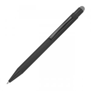 Długopis metalowy touch pen soft touch OHARA - z logo z własnym nadrukiem, kolor szary