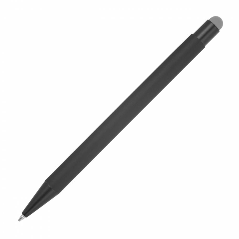 Długopis metalowy touch pen soft touch OHARA - z logo z własnym nadrukiem, kolor szary