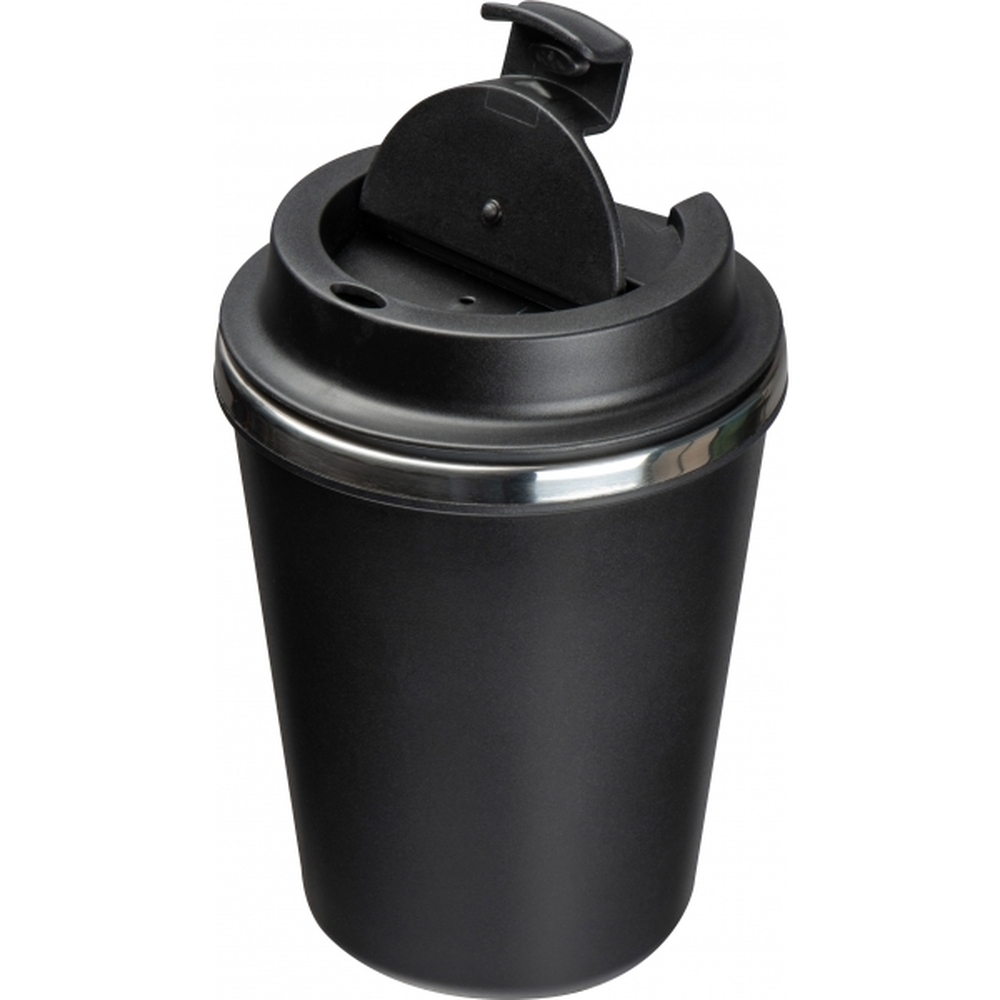 Kubek termiczny BUFFALO 350 ml - z logo z własnym nadrukiem, kolor czarny