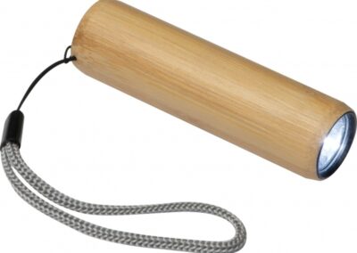 Latarka DUNDEE - z logo z własnym nadrukiem, kolor beżowy