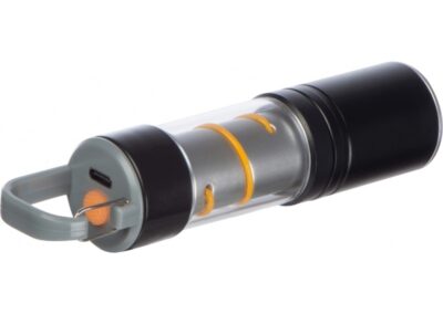 Latarka TULSA - z logo z własnym nadrukiem, kolor czarny