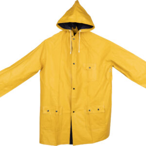 Płaszcz przeciwdeszczowy dwustronny NANTERRE - z logo z własnym nadrukiem, kolor żółto-granatowy