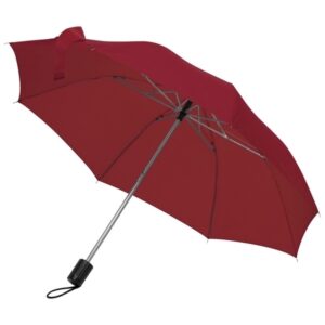 Parasol manualny Ø81 cm LILLE - z logo z własnym nadrukiem, kolor bordowy