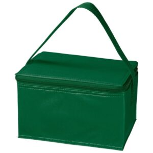 Torba termiczna na 6 puszek 330 ml ASPEN - z logo z własnym nadrukiem, kolor ciemnozielony