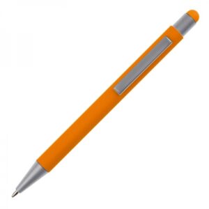 Długopis metalowy touch pen soft touch SALT LAKE CITY - z logo z własnym nadrukiem, kolor pomarańczowy