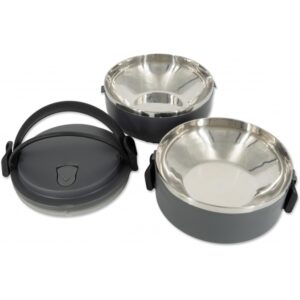 Lunch box HOME - z logo z własnym nadrukiem, kolor ciemnoszary