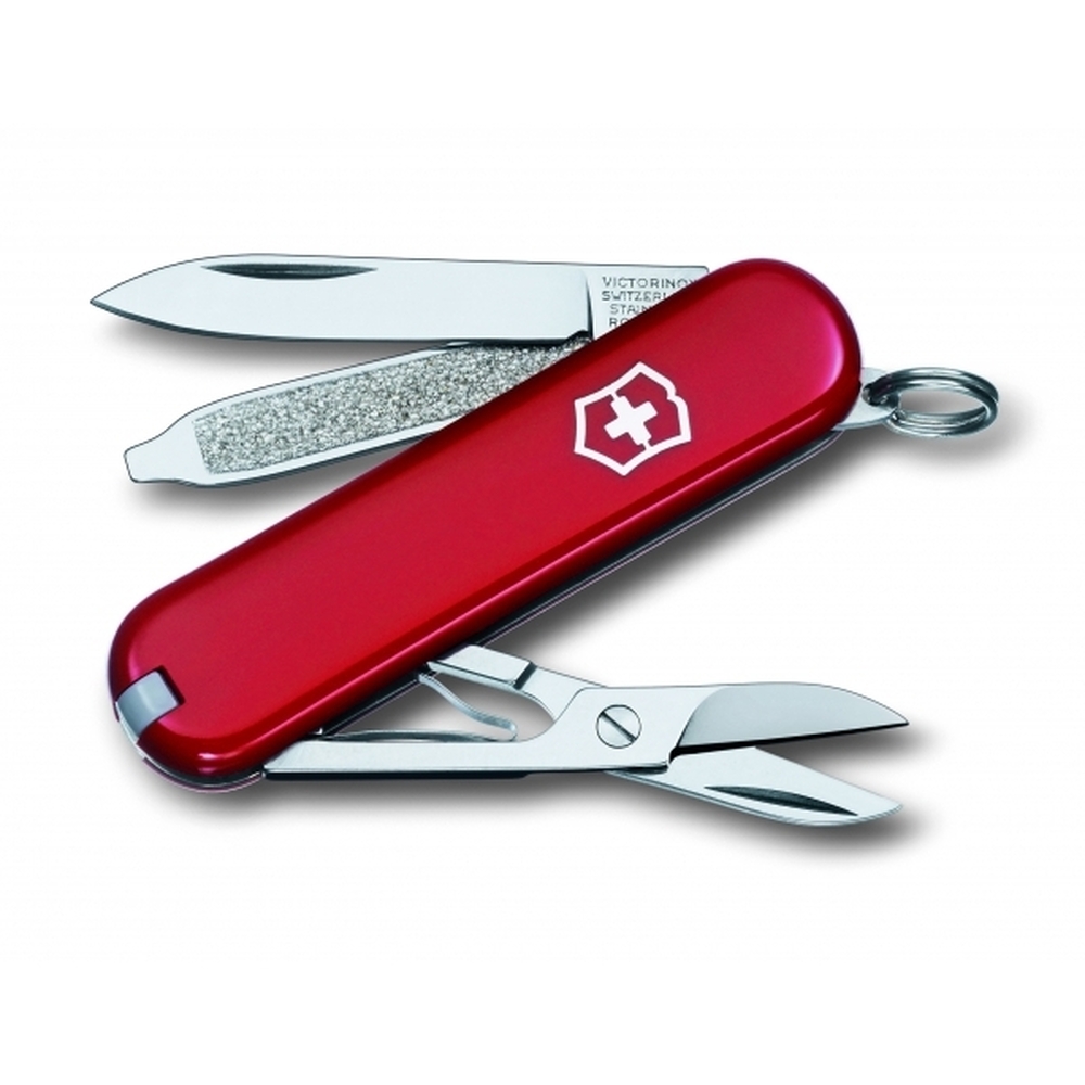 Scyzoryk Classic SD Victorinox - z logo z własnym nadrukiem, kolor czerwony