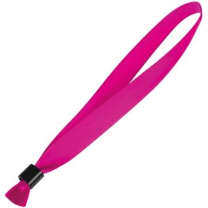 Opaska na rękę MANSFIELD - z logo z własnym nadrukiem, kolor różowy