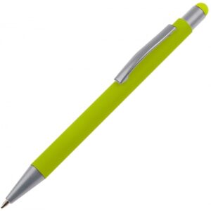 Długopis metalowy touch pen SALT LAKE CITY - z logo z własnym nadrukiem, kolor jasnozielony